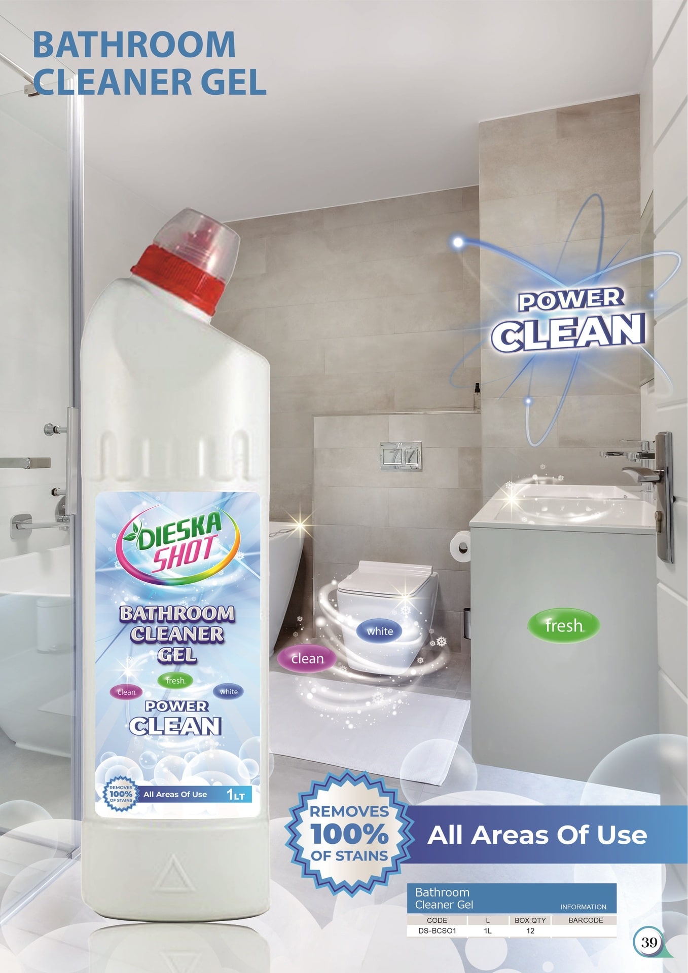 Bathroom cleaner gel